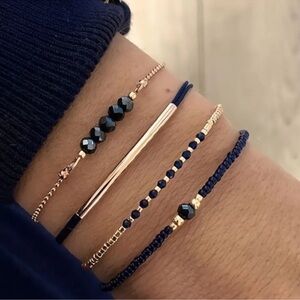 Black Gold Bracelet Set